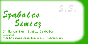 szabolcs simicz business card